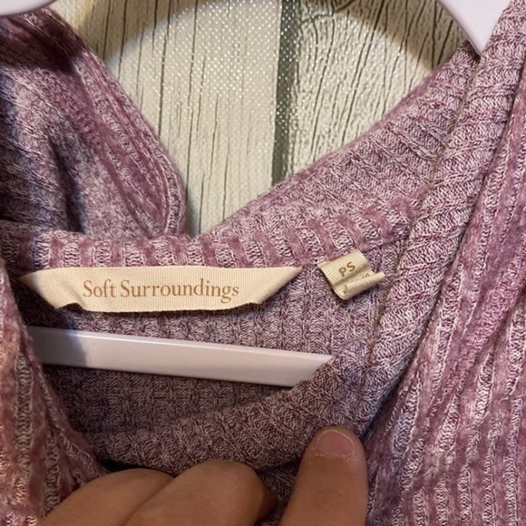 Soft Surroundings Lone Sleeve Hooded Tunic Top Size PS - Picture 2 of 4